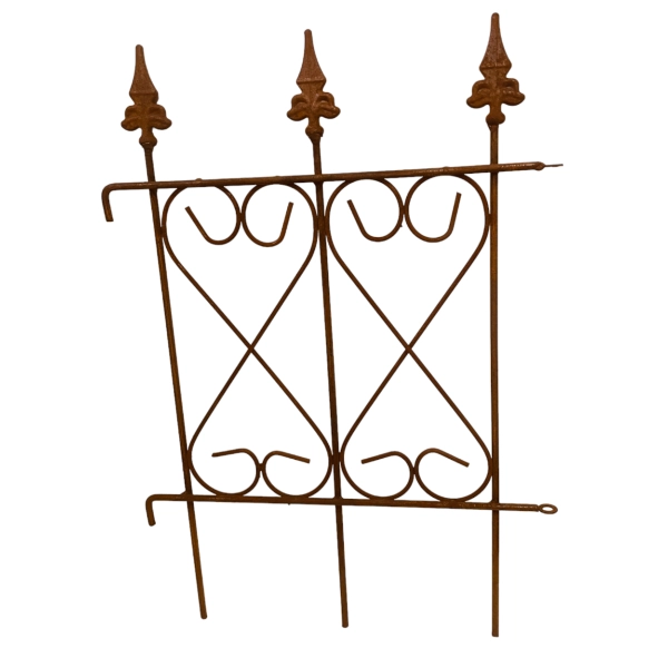 Płot OGRÓD ozdoba do hortensji obrzeże metalowe solidne podpora 40x50cm